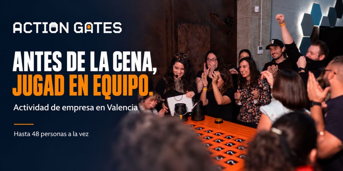 Actividad de empresa en Valencia en Action Gates antes de una cena de equipo